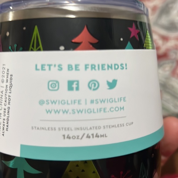 NWT Swig Holiday 14oz insulated wine tumbler - Picture 5 of 8